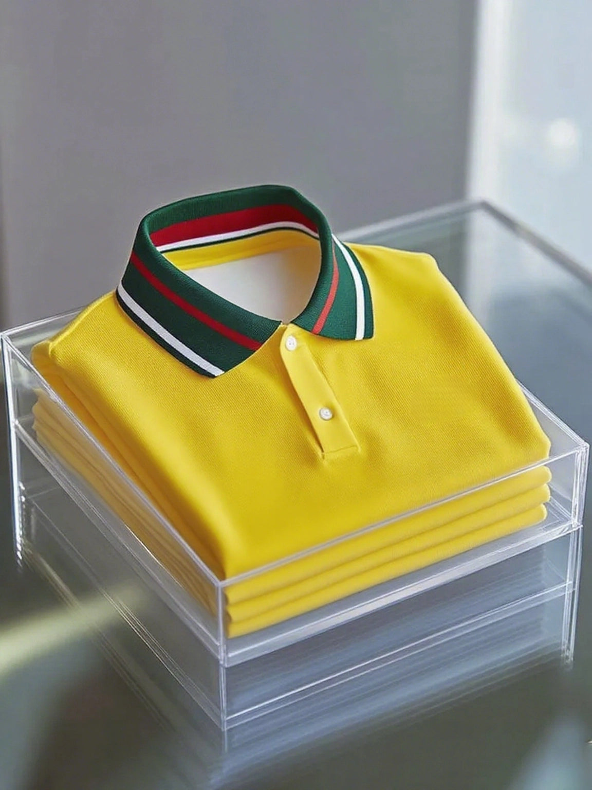 Men's Business Button-Down Short Sleeve Polyester Polo Shirt