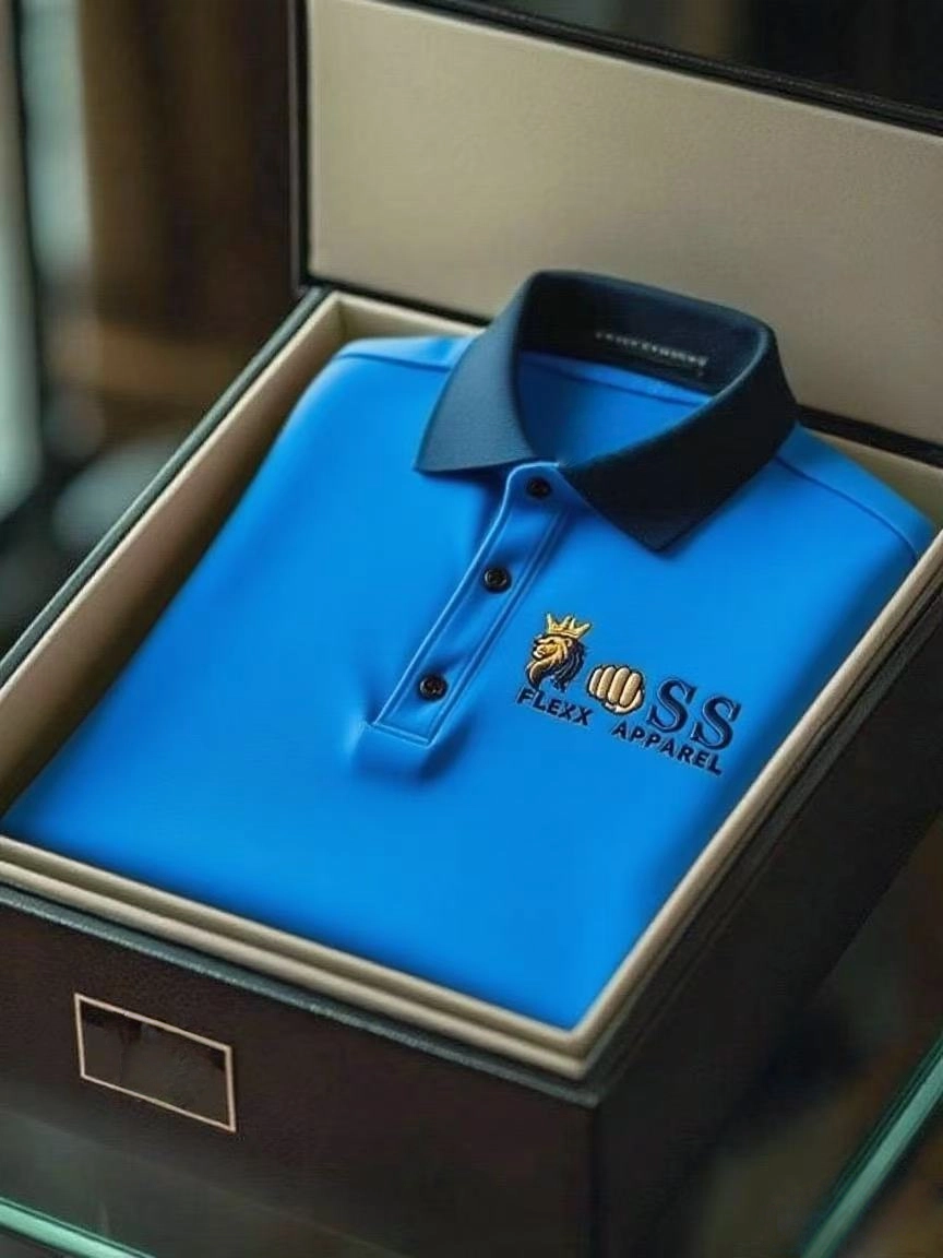 Men's Business Casual Short Sleeve Polo Shirt Polyester Mixed Print Striped